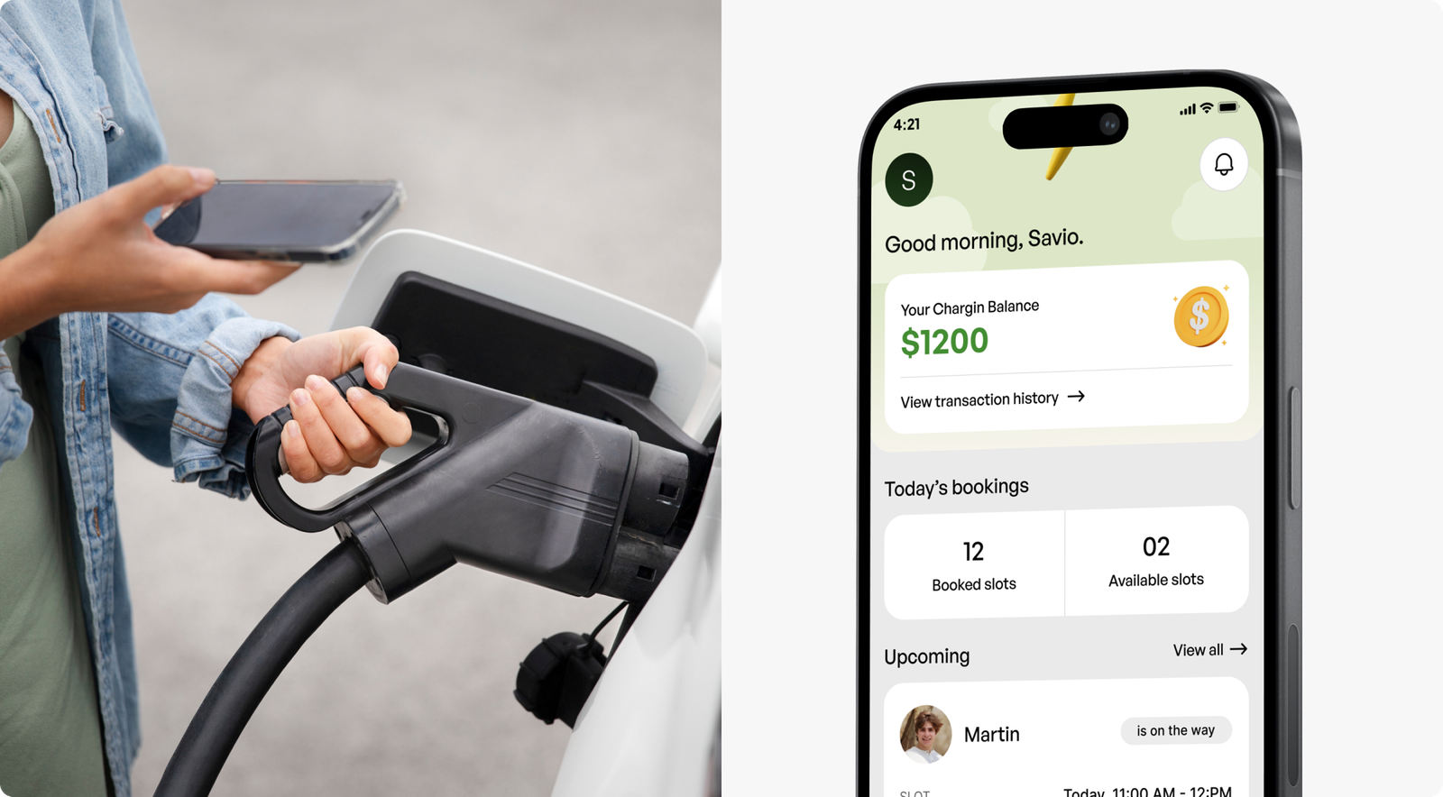 Chargin, charging an EV and the Chargin app